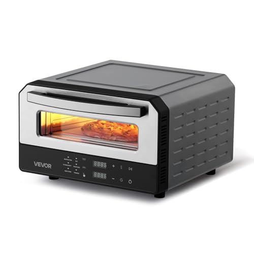 Image of VEVOR Electric Pizza Oven, Smart Pizzas Maker Indoor with 5 Preset, 12-Inch Countertop Pizza Cooker w /Touch Srceen, 750℉ Max Temp, 2-Min Rapid Baking Oven Thin & Crispy, Neapolitan, Frozen, New York