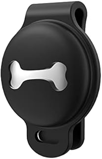 Sichy Pet Silicone Protective Case for Apple Airtag GPS Finder Dog Cat Collar Loop, Pet Loop Holder for Air_tag, for Apple Locator Tracker Anti-Lost Device, Black