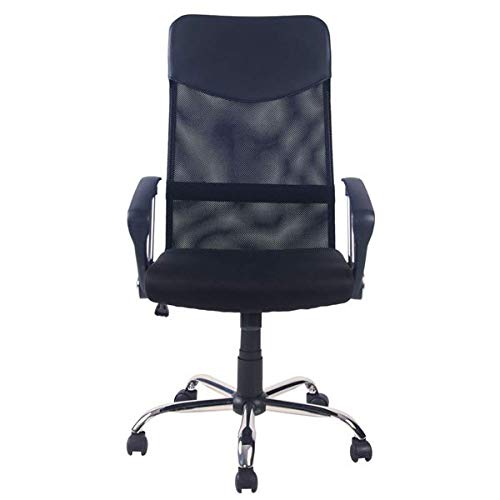 Silla de Oficina y Escritorio Ergonómica con Reposabrazos, Elegante para tu Espacio de Trabajo, Ajustable en Altura, Soporte Lumbar, Negro
