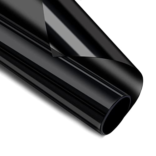Nidojp Black One Way Mirror Window Film Daytime Privacy Sun Blocking Heat Control Anti Uv Reflective Film Static Cling Window Tint For Living Room Home Office #TOP3