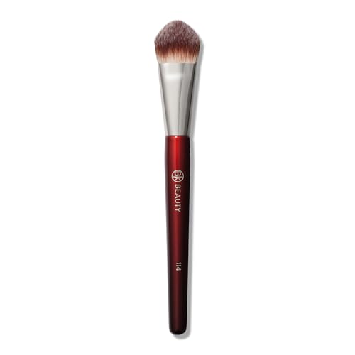 BK BEAUTY 114 DUAL-SIDED CONCEALER BRUSH – Precision Concealer & Powder Makeup Brush for Under-Eyes, Blemishes, and Touch-Ups, Soft Vegan Bristles