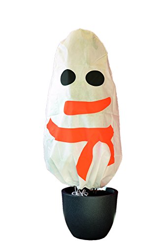 Preisvergleich Produktbild Winterschutz Pflanzenhaube mit Motiv - Inkl. Reißverschluss und Zugband - Motiv: Schneemann - B: 95 cm x H: 115 cm