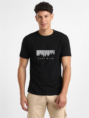 Image of Nobero 100% Cotton T Shirts for Men Stylish | Regular Fit | Graphic Printed T Shirts for Men 180 GSM Combed Cotton | Round Neck Half Sleeve