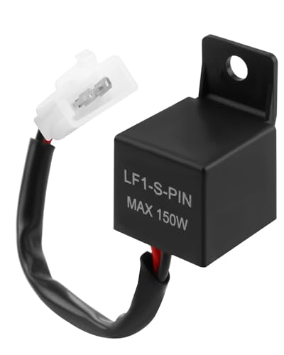 Riparazione e protezione multifunzionale: Questo rele frecce led moto lampeggiatore a 2 pin con filo risolve il problema dell'overclocking degli indicatori di direzione a LED per moto/auto, design impermeabile e resistente all'umidità, lunga durata, controllo stabile del segnale luminoso