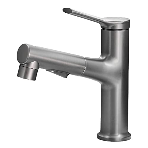 Mitigeur de lavabo avec douchette rétractable robinet salle de bain double pulvérisateur