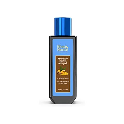 Blue Nectar Skin Brightening Oil Nalpamaradi Thailam infused with Turmeric Oil - 100 ml Cover