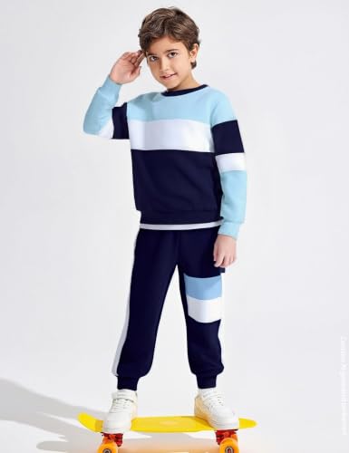 Image of mkodopy Boys Clothes Hoodie Sweatsuits Tops and Pants Boys Fall Winter Outfits Boy Clothing Set