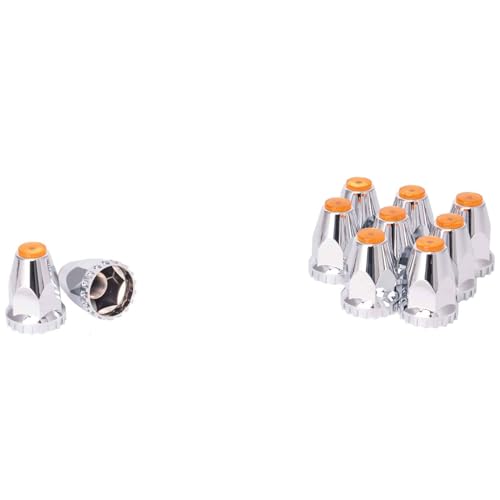 Cache-écrous de roue orange 33 mm à visser pour l'entretien des semi-remorques