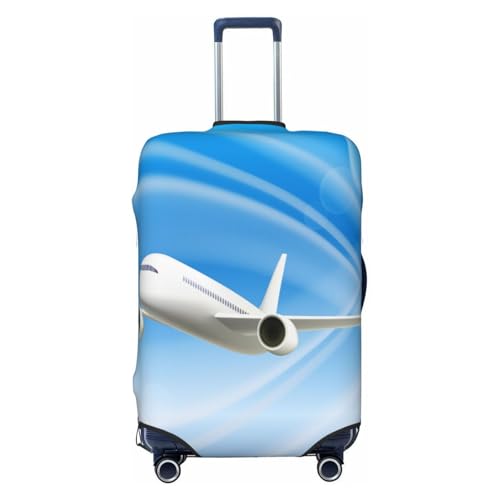 White Airplane Sky Luggage Cover for Suitcase, Suitcase Cover Protector Fit 22-24 Inch Luggage Travel Accessories, M