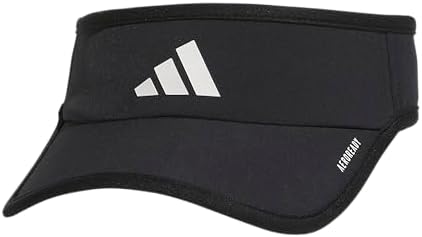 adidas Women's Superlite Visor – Lightweight Moisture-Wicking Running Tennis Hat, Black/White/3, OSFA