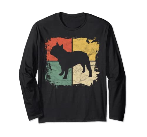 Cuadrado Retro Bulldog Francés Propietario Regalo Perro Frenchie Papá Mamá Manga Larga