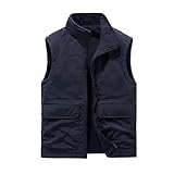 Herren Sommer Outdoor Weste Leicht Atmungsaktiv Anglerweste Schnelltrocknend Safariweste Funktionsweste mit vielen praktischen Taschen Jagdweste Wandernweste MultifunktionswesteHerren Sommer Mesh Weste Angeln Safari Weste Reißverschluss Ärmellose Weste Casual Leichte Atmungsaktive Weste Herren Leichte Laufweste Radweste Jagdweste Freizeitweste Camping Laufen Wandern Reisen