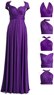 72STYLES Bridesmaid Dress, Wrap Chiffon One Shoulder Bridesmaid Dresses Short Weeding Formal Evening Prom Dress Purple