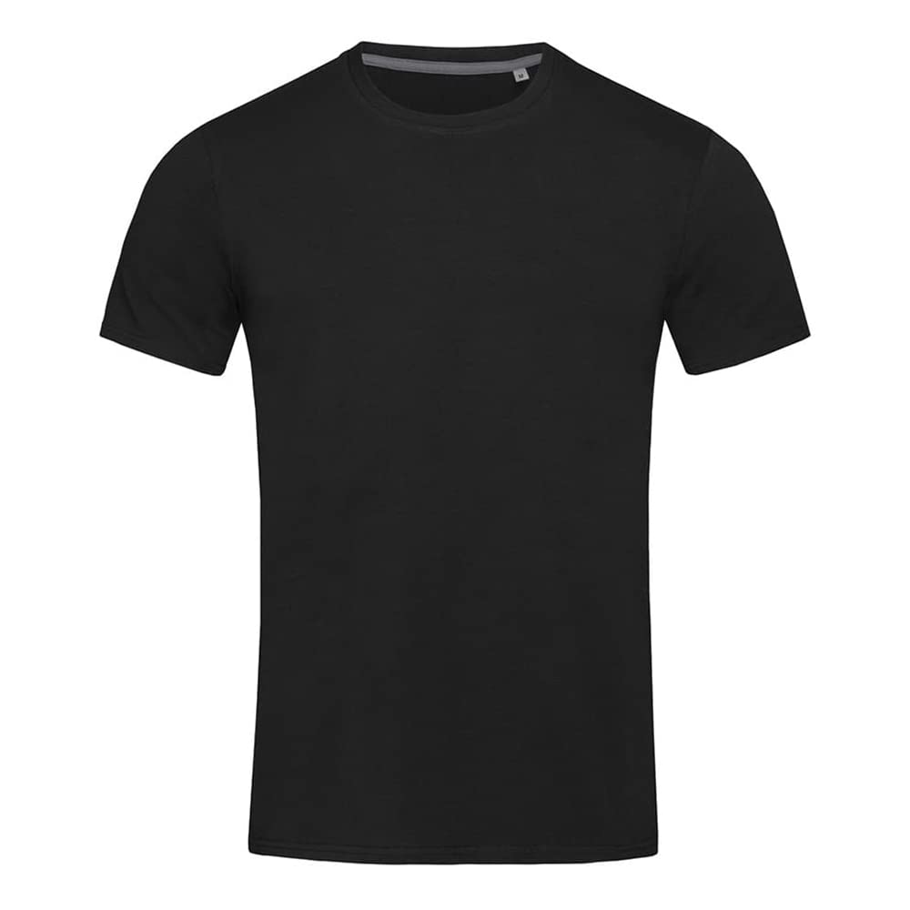Stedman Apparel Men's Clive Crew Neck/ST9600 Premium Slim Fit Classic Short Sleeve T-Shirt, Black Opal, Large