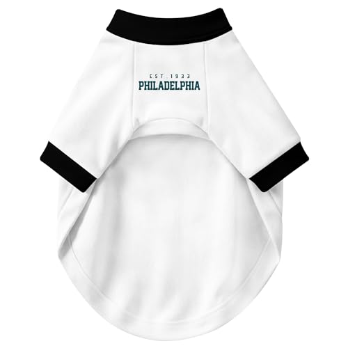 Image of Philadelphia Dog Clothes Jersey Style Personalized Pet T Shirt with Custom Name Number for Small Medium Large Dogs