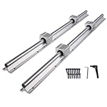 TIQICIVINUI Linear Rail SBR16 2000mm 2PCS Linear Rail Guide with 4PCS SBR16UU Carriage Bearing Blocks for Automated Machines DIY Project CNC Router Machines