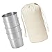 ZHENZQ 4pcs Stackable Camping Water Cup 300ml Teas Coffees Milk Beer Mug Stainless Steels Drinking Cups Outdoor Travel Cups