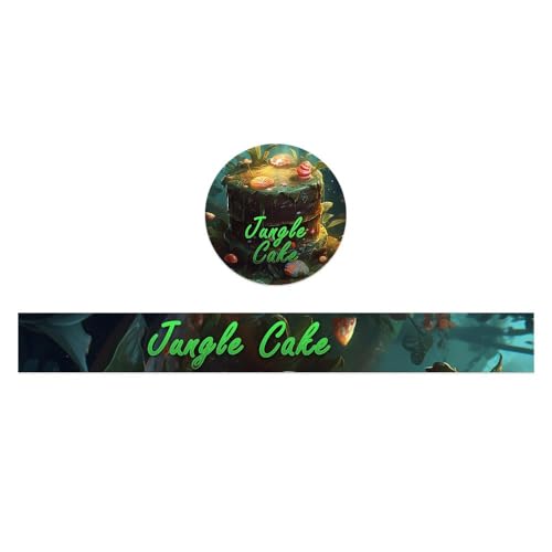 Autocollants ronds et latéraux J-Cake-2 pour boîte 3,5g : double marquage adhésif