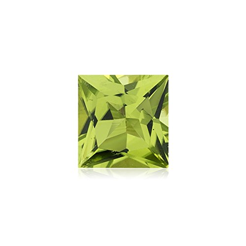 Instagem TBR393526 0.30-0.40 Cts Of 4 Mm Aa Square Princess Cut Peridot (1 Pc) Loose Gemstone thumb #1