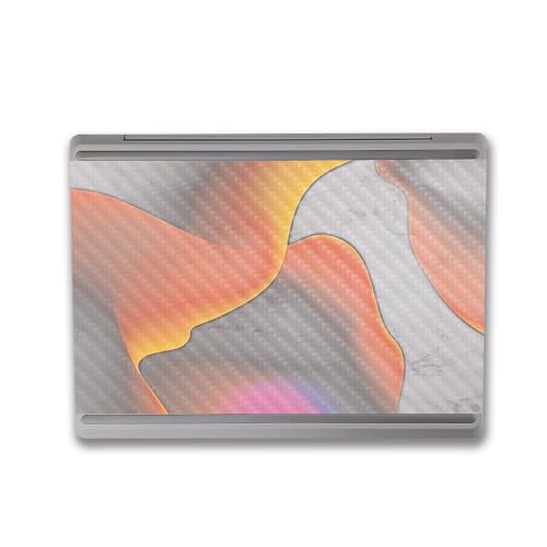 Image of MightySkins Carbon Fiber Skin Compatible with Microsoft Surface Laptop Go 3 (2023) Full Wrap Kit - Marble Magma | Protective, Durable Textured Carbon Fiber Finish | Made in The USA
