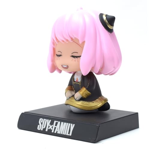 Image of Daiyamondo Super Hero Anime Polyvinyl Chloride Action Figure Bobble Head for Car Dashboard Office & Study Table Decoration for Everyone (Spy Pink Girl),9 X 7.5 cm