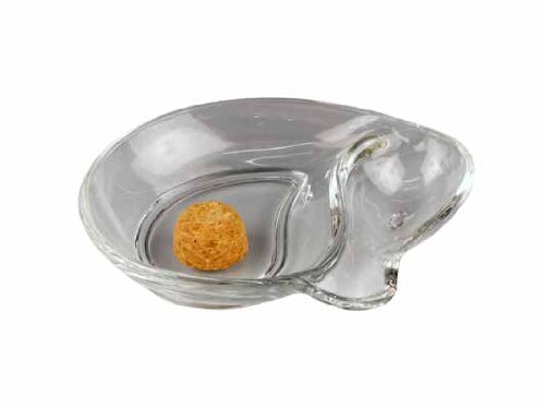 Pipe Ashtray Glass Oval Transparent with 1 Shelf