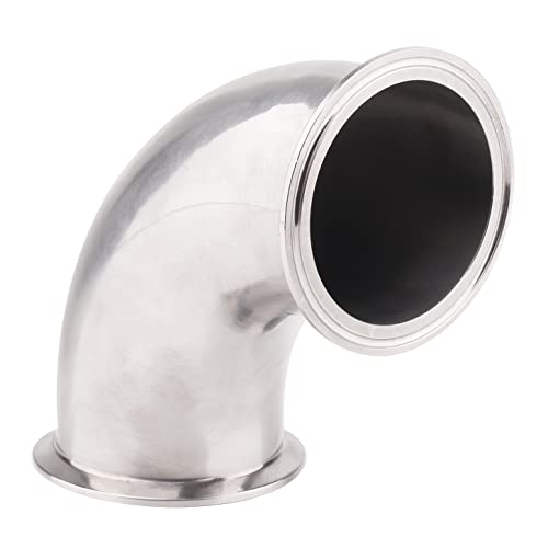 DERNORD 3" Tube OD Elbow 90 Degree Sanitary Pipe Fitting SS304 Tri Clamp 3 Inch