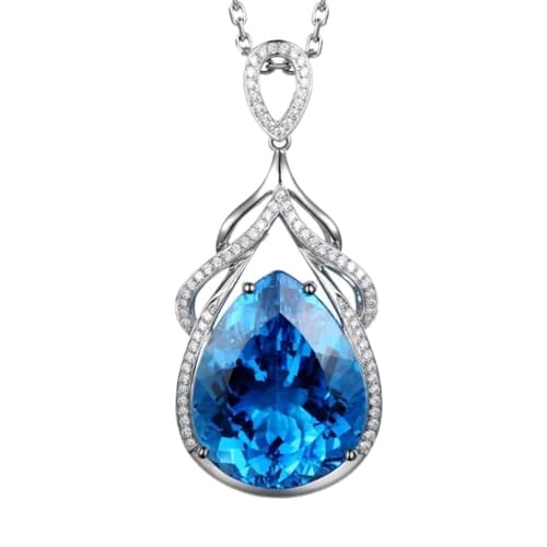 Collier saphir larmes pour un cadeau d'anniversaire mémorable