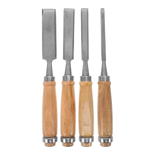 Sosoport 4pcs Wood Chisel Set for Carving and Cabinet Making