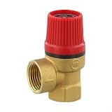 Membran-Messing-Sicherheitsventil/5,1 cm für Heizsystem, 3–6 bar Druckentlastungsablaufventil, kompatibel mit geschlossenen Kesselsystemen (5 bar)
