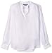 Perry Ellis Men's Long-Sleeve Solid Linen Popover Shirt