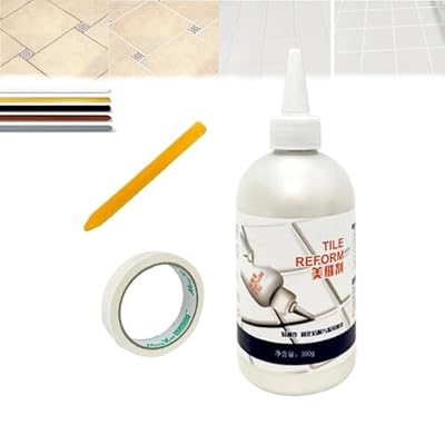 Cithway Waterproof Tile Gap Repair Filler, Tile Reform Waterproof Gap Repair Filler, Grout Tiling Tile Reviver Repair, Grout for Bathroom Tiling White, Tile Gap Repair Filler White (Grey)