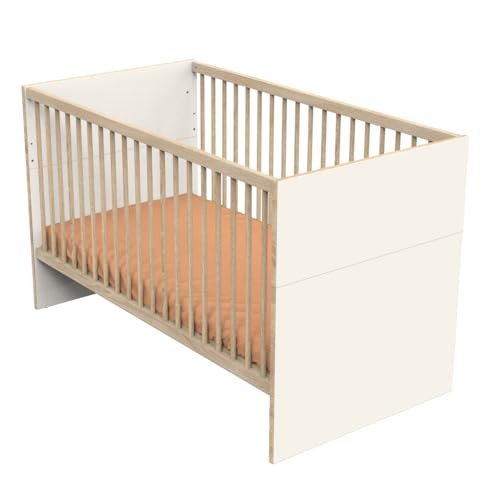 Sauthon Lit bébé évolutif 140x70 - Little Big Bed décor Vanille