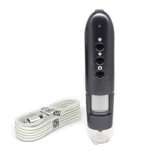 Microscopio 1600x 0-200x Zoom digitale regolabile 8 Led Lente dingrandimento industriale ISPECTIVE Magnification: 500X 2 mega pixel usb