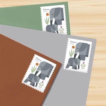 Cartoon Elephant Design Booklet Of 20 Forever Stamps #TOP3