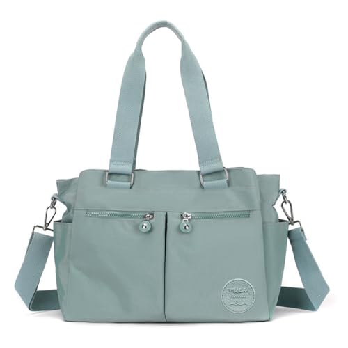 Image of MOCA Womens Casual Nylon Water Resistant Crossbody Tote Sling Handbag, Multi-Pocket Design with Adjustable Shoulder Straps for Work Travel Office, Everyday Use