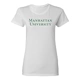 LS01 - Manhattan University Jaspers Basic Block Womens T Shirt - X-Large - White