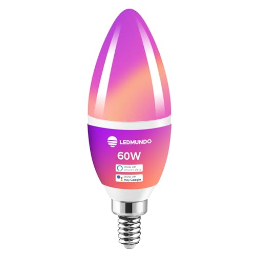 Ledmundo LM-SM-B11E12-6W-1P-BT7 Smart Light Bulbs 60W Equivalent cover