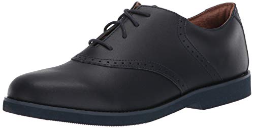 School Issue Upper Class 7300 Saddle Shoe (Toddler/Little Kid/Big Kid), Navy, 9 W US Toddler