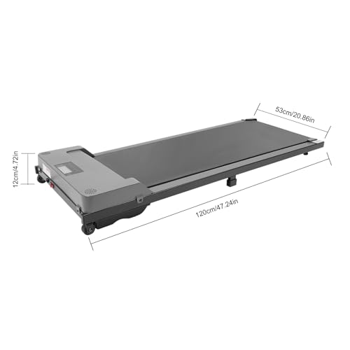 Treadmill Walking Pad - Petit tapis de course portable - 5 couches - Résistant à l'usure - Antidérapant - Avec application, écran LCD et Bluetooth - Pour le bureau et la maison - 100 kg – Image 4