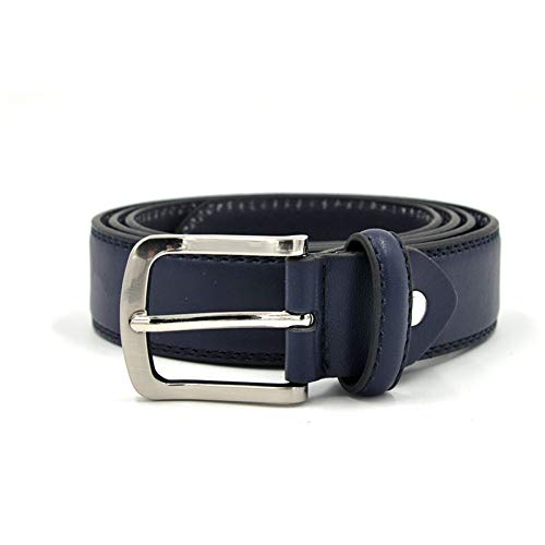 Ceintures double couture homme en cuir avec boucle simple classique