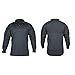 IDOGEAR Men’s Tactical Military Shirts 1/4 Zip Combat BDU Shirts Camo Long Sleeve with Pockets for Outdoor Airsoft Paintball(Gray,Small)