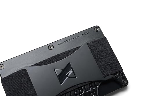 Image of Ridge Wallets - Slim Minimalist Front Pocket Wallet for Men, RFID Card Holder, Matte Black Everything, Hex Ridge