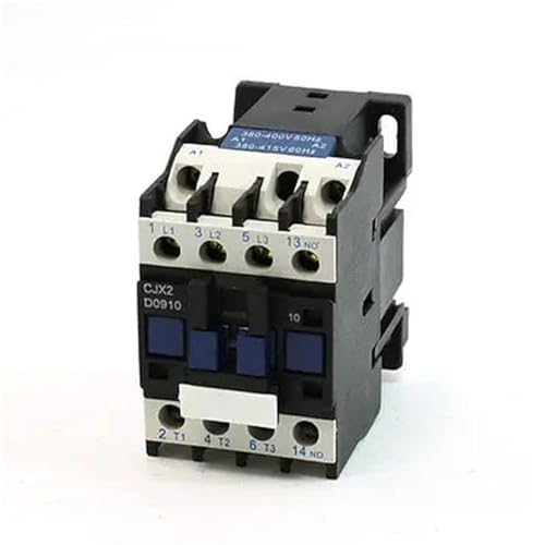 Contactor de CA CJX20910 con 1 NA y bobina de 380V que evita caídas de tensión en motores de 9A