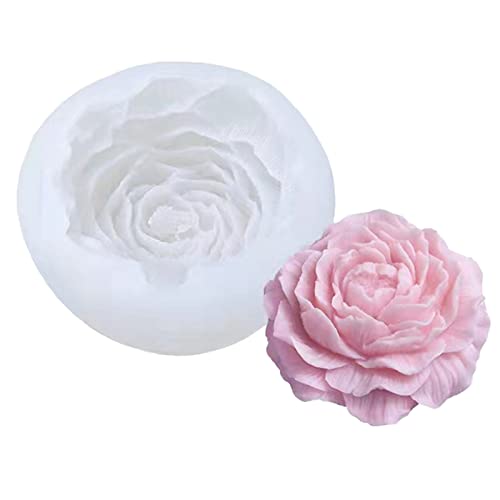 Stampo In Silicone Per Sapone E Candele – Forma Peonia In Fiore – 97x97 Mm – Fai Da Te - 5