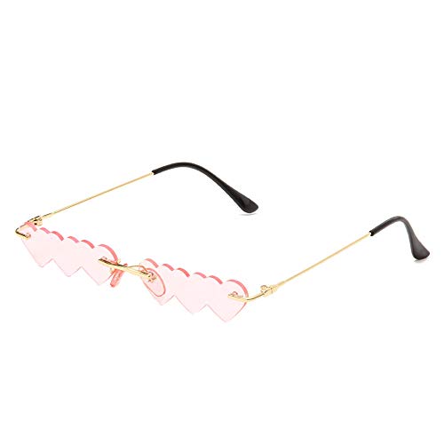 Preisvergleich Produktbild Sonnenbrille Mode Randlose Sonnenbrille Frauen Herzförmige Sonnenbrille Metall Small Frame Sonnenbrille Brille Uv400-03