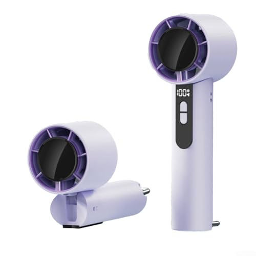 Ventilador plegable de mano con compresa de hielo y pantalla digital, regulación continua de 100 velocidades, batería de 3000 mAh, velocidad máxima de 8400 rpm, portátil para uso en exteriores