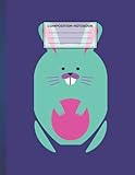 Composition Notebook- yoga rabbit bunny 8.5x11 inches & 110 Pages...