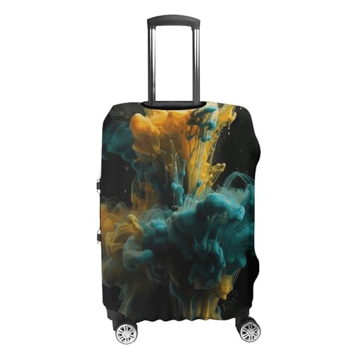 Colored Liquid Travel Luggage Cover Anti-scratch Suitcase Cover Elastic Suitcase Protective Cover Fits 19-32 Inch Luggage S4