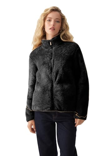 Image of ColorChakra Womens sherpa fur jacket for women superwarm leight weight fabric Plus size sweatshirt M to 5XL